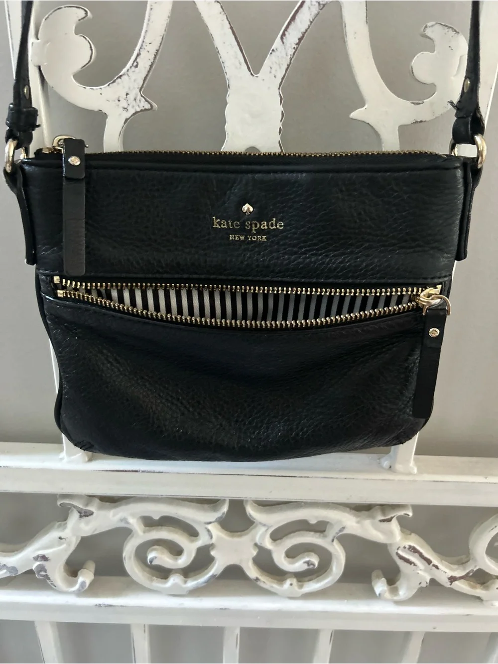 Kate Spade Cobble Hill Tenley Black Pebbled Leather Crossbody Bag